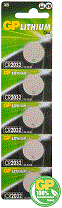Батарейка GP CR2032 BL5 Lithium 3V (5!/100/2000)